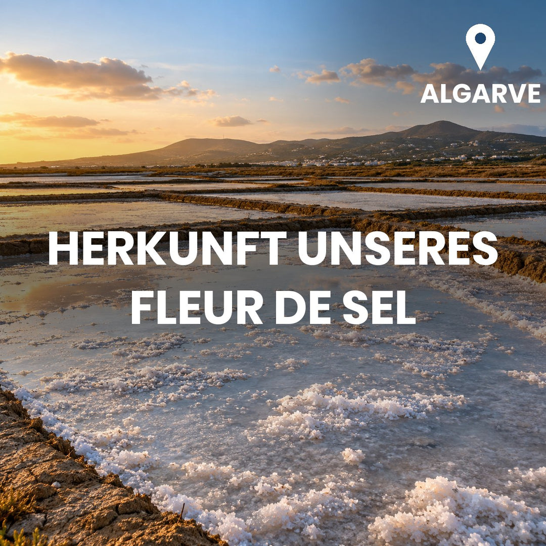 Salzgärten an der Algarve, Portugal – Herkunft des Armano Fleur de Sel